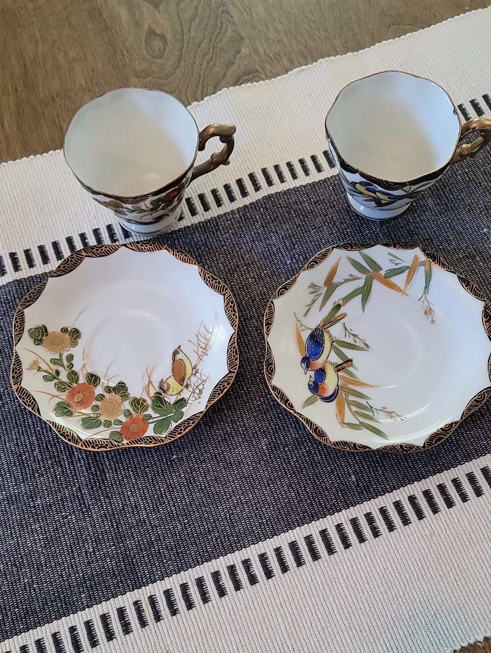Occupied Japan Vintage Hal-Sey Demitasse/ Tea Cup & Saucer Set Of 2